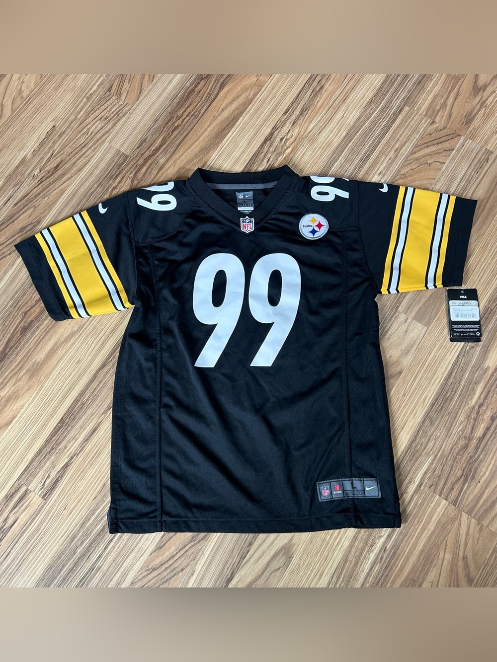 Brett Keisel #99 NFL Nike Pittsburgh Steelers Jersey  On Field Youth Large New
